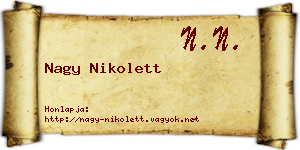 Nagy Nikolett névjegykártya