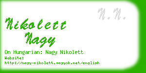 nikolett nagy business card